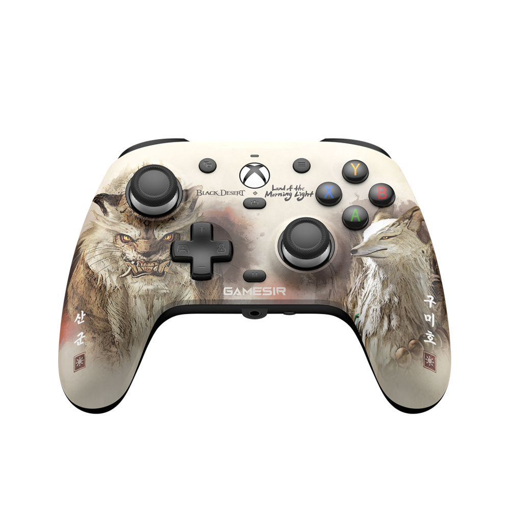 Game-sir Black Desert Faceplate for G7/G7 SE controller with wolf artwork.
