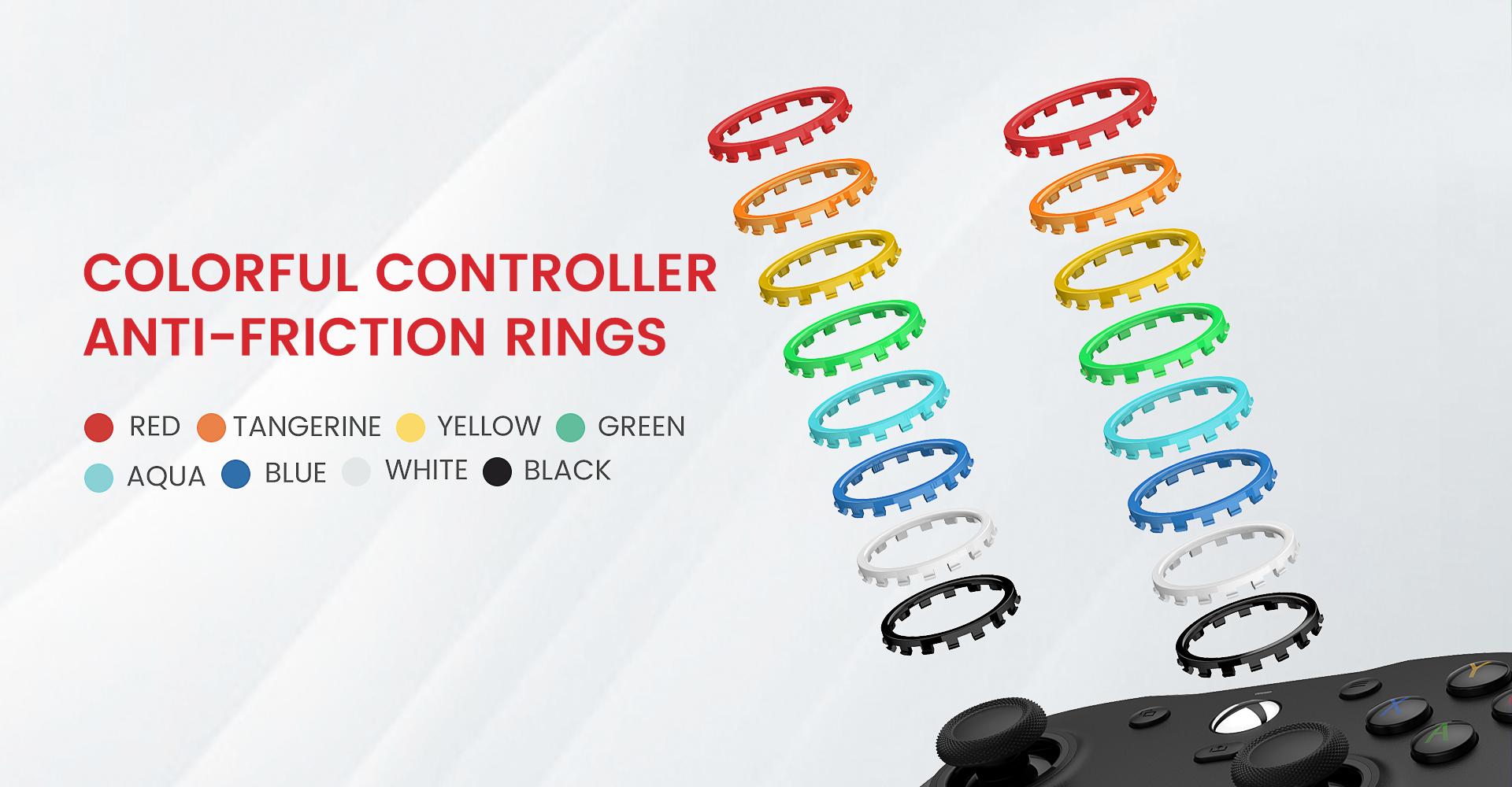 Game-sir colorful controller anti-friction rings