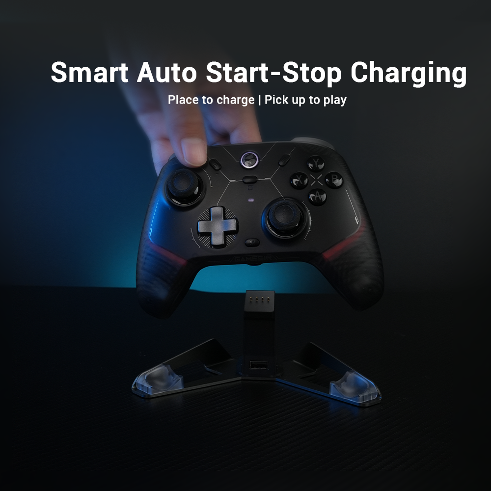 Game-sir cyclone 2 charging station: smart auto start-stop charging