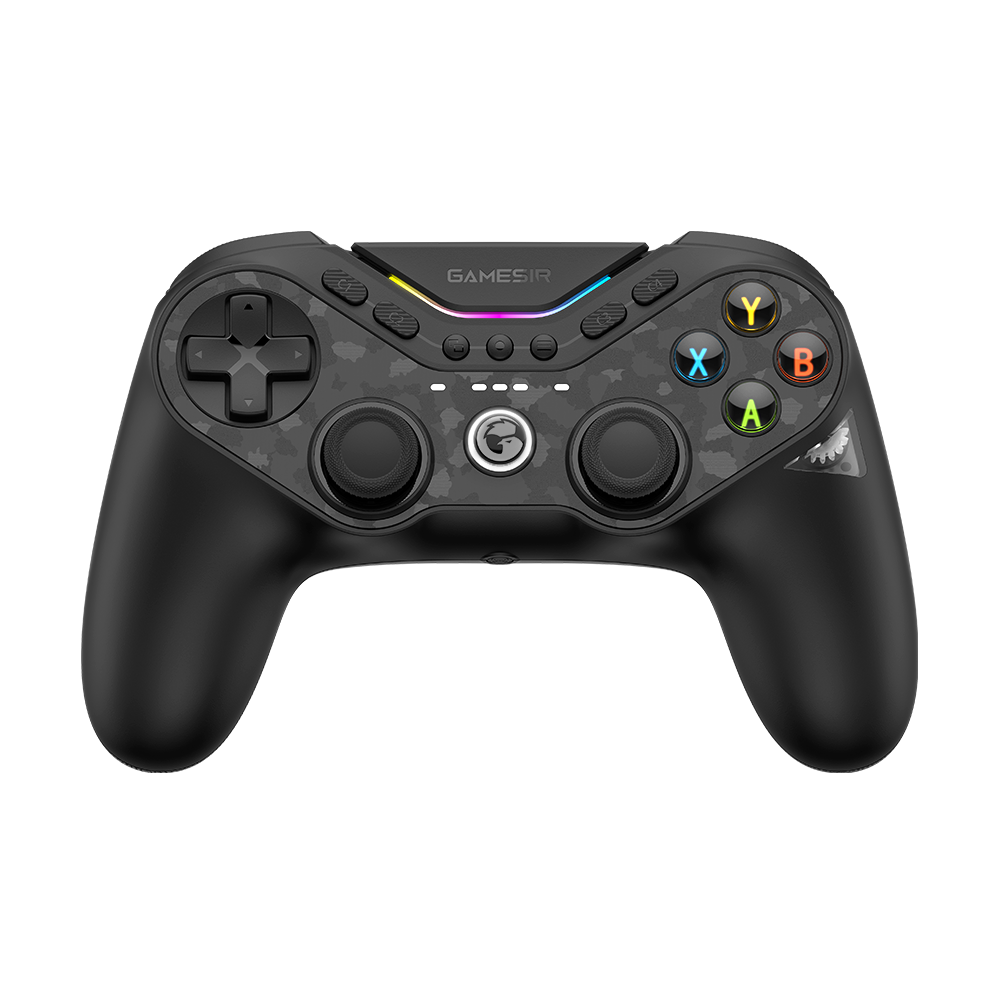 Game-sir Tarantula Pro multiplatform controller with RGB lighting and colorful buttons.