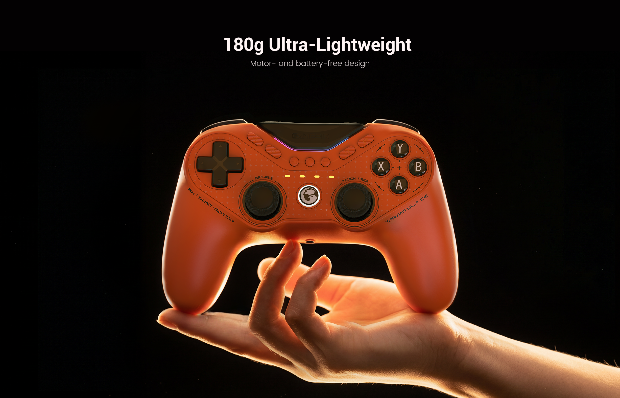 180g Ultra-Lightweight engineering of the Game-sir Tarantula 8K PC (Standard Edition).This specific model is the 