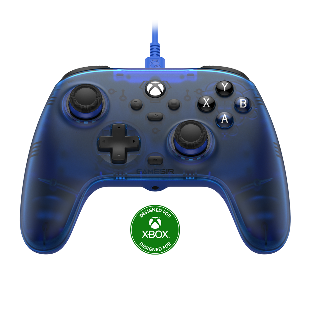 Game-sir T7 Xbox Wired Controller in white with Hall Effect sticks and triggers for precise control, immersive gaming experience.