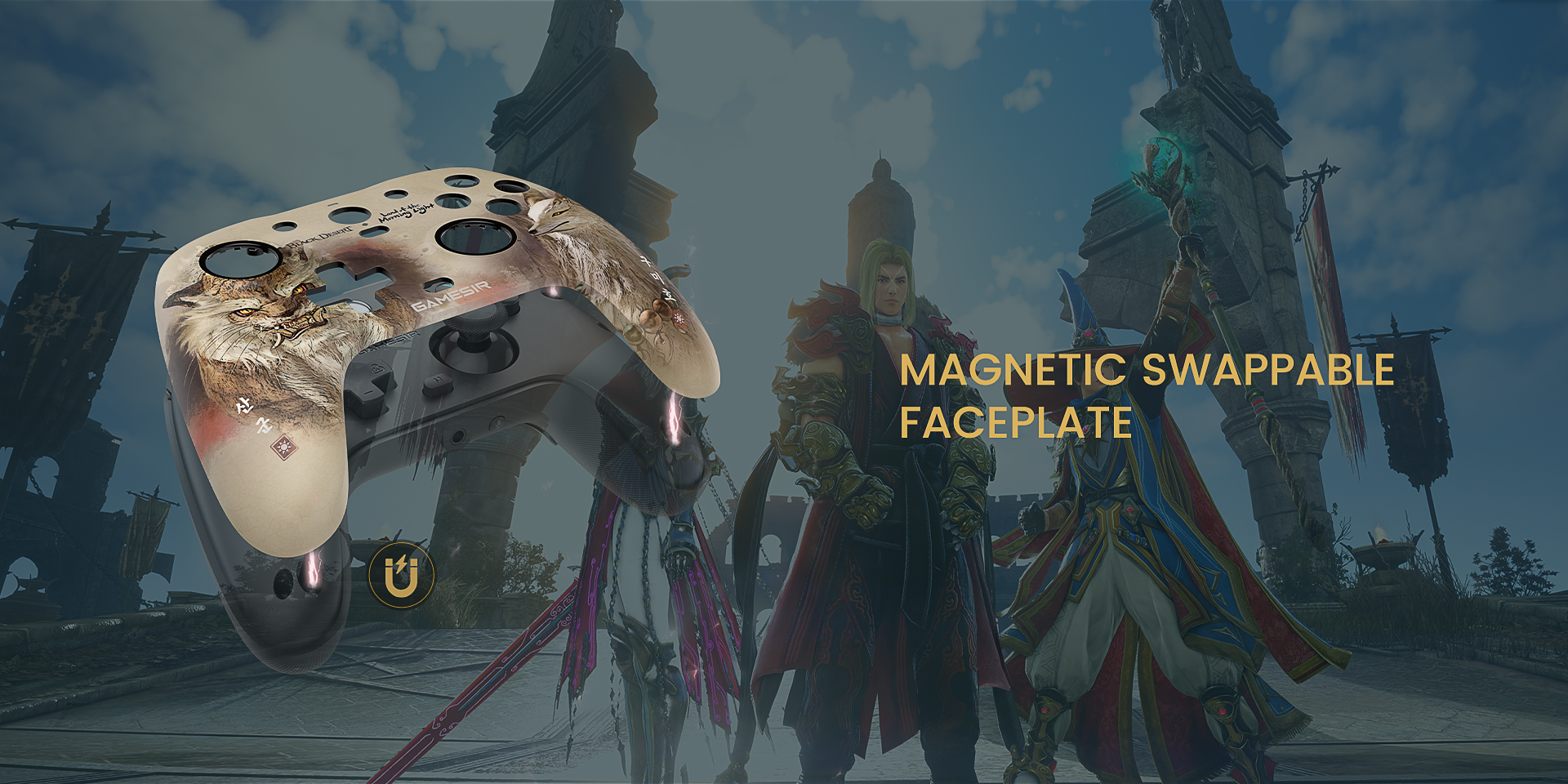 Game-sir magnetic swappable faceplate