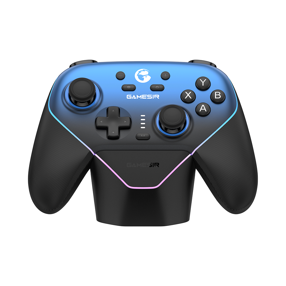 Game-sir Super Nova multiplatform game controller with LED design.