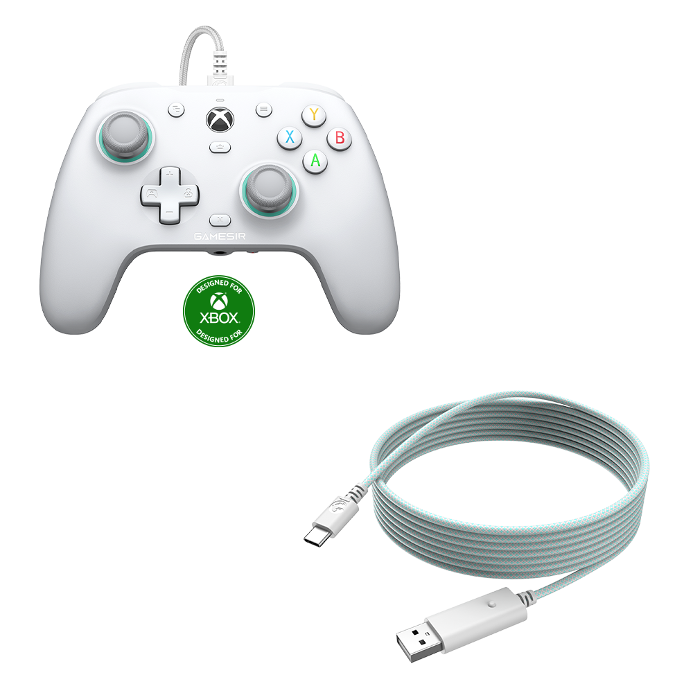 Game-sir G7 SE Xbox wired controller with detachable USB cable.