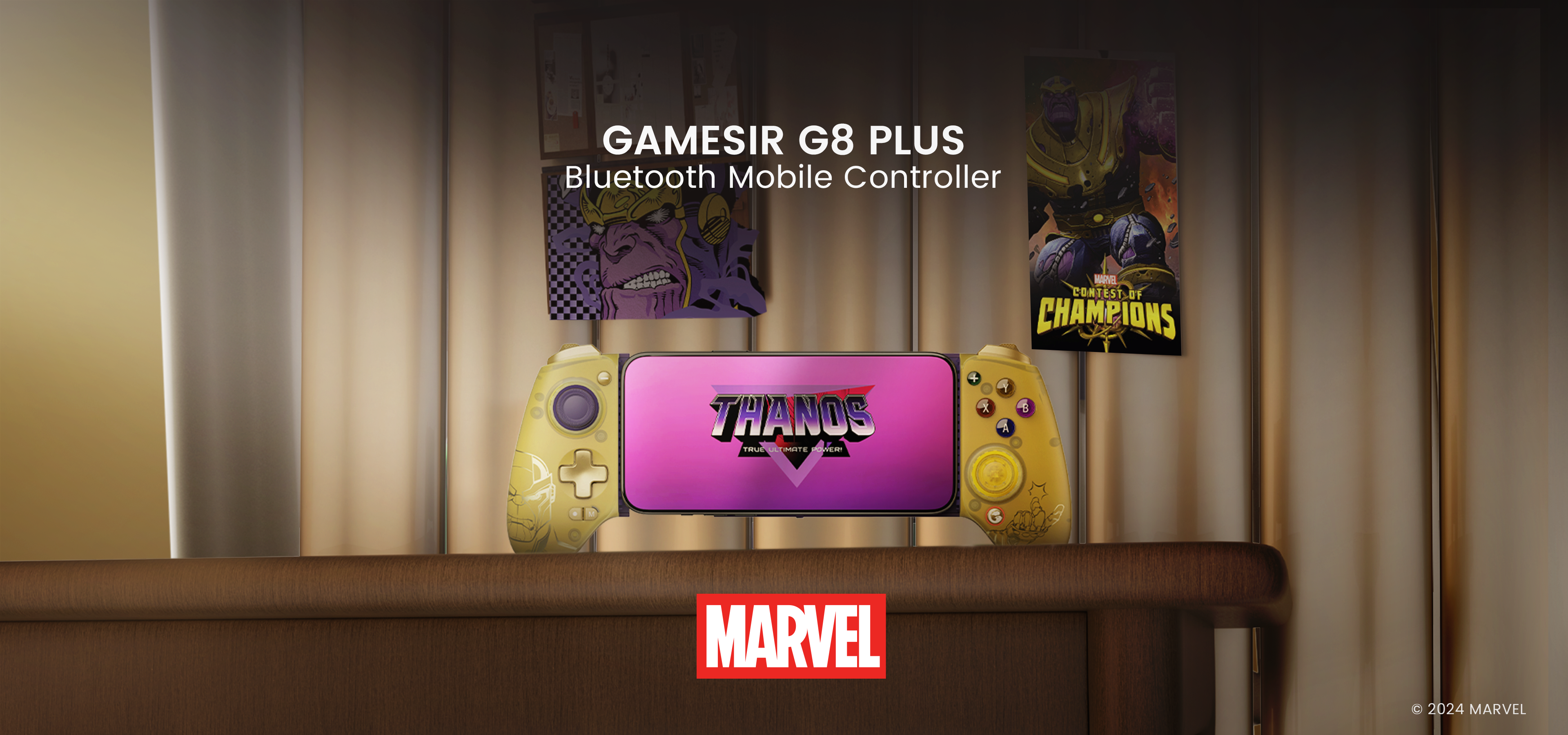 Game-sir G8 Plus Bluetooth mobile controller for Switch, iOS, Android, tablets, and PC, special Thanos edition, officially licensed by Marvel