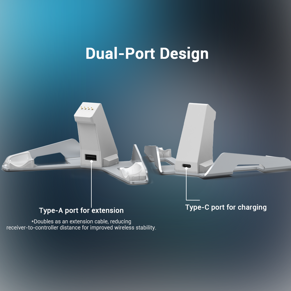 Game-sir cyclone 2 charging station featuring dual-port design