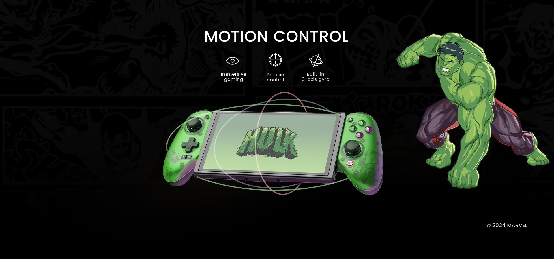 Motion control with built-in 6-axis gyroscope, allows for single-press wake-up with the Switch, offers immersive gaming and precise control
