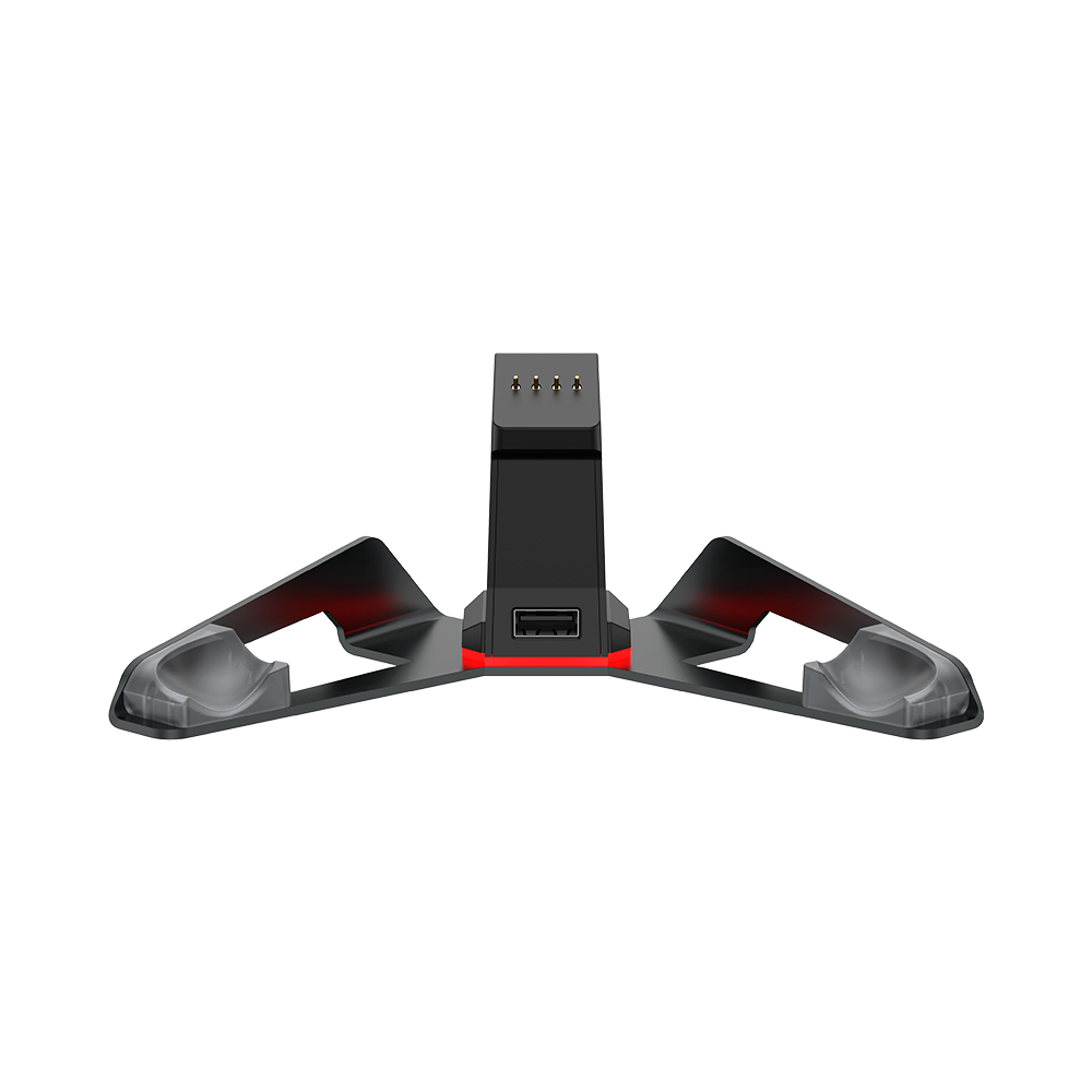 Game-sir Cyclone 2 Charging Station with metal design and RGB indicator light.