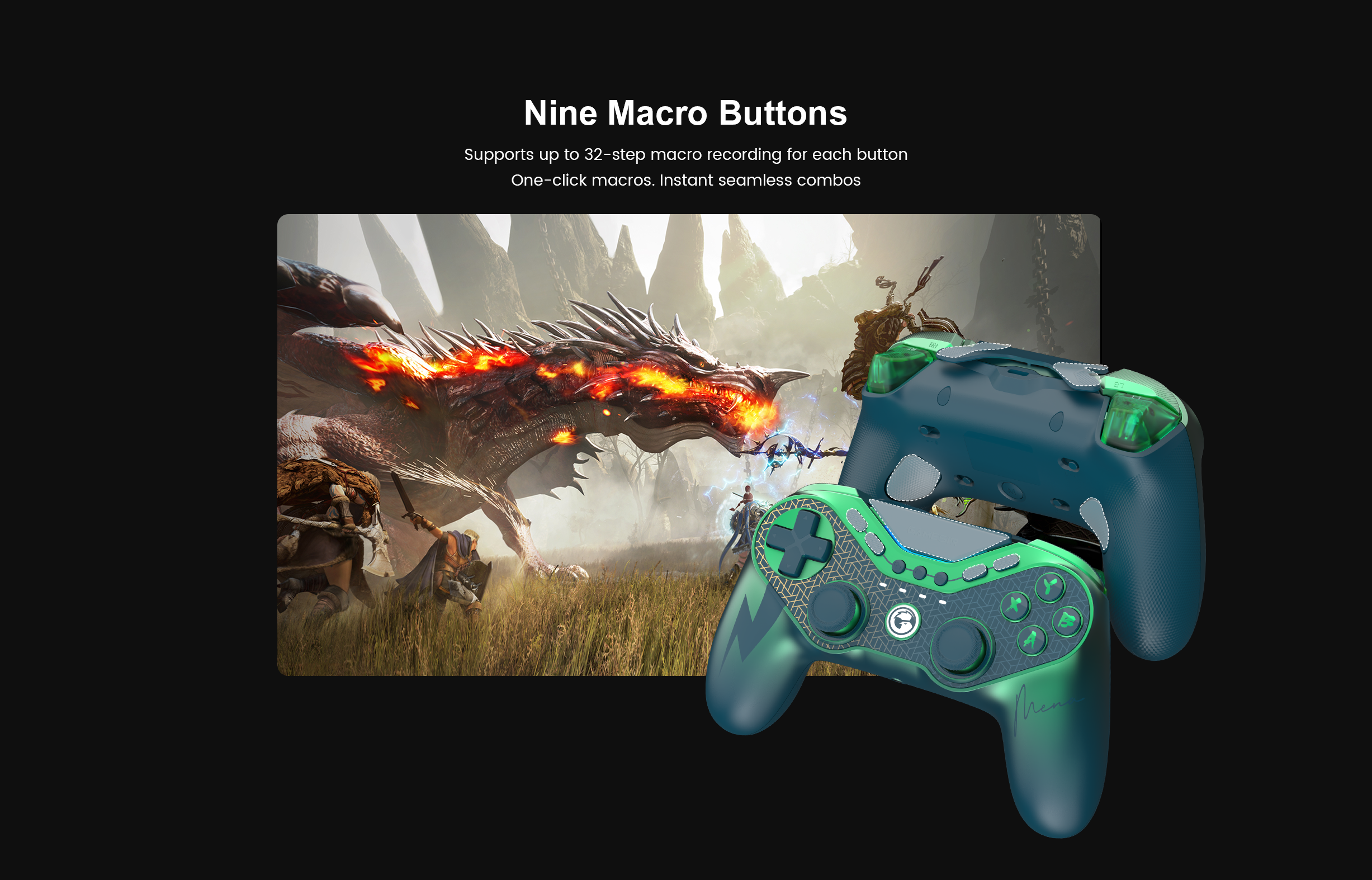 The Nine Macro Buttons feature of the Game-sir Tarantula 8K PC (MenaRD Collab Edition), which is a significant part of its pro-grade customization.Here is a breakdown of what these buttons are and how the macro system works:1. Physical Layout of the Nine ButtonsThe 