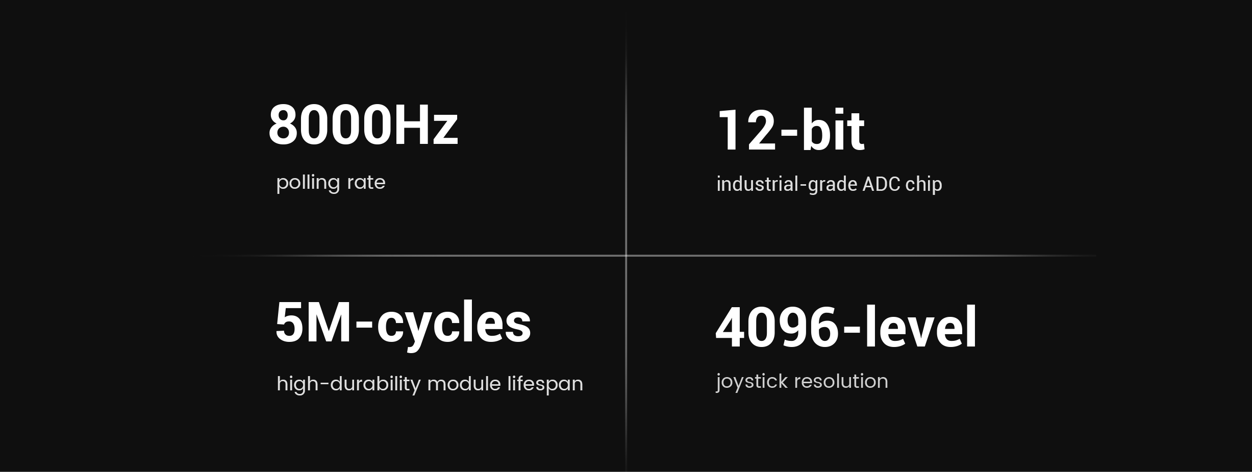 Game-sir Tarantula 8K PC, explaining why it is capable of such high performance.Here is a technical breakdown of these four pillars:1. 8000Hz Polling Rate (The Speed)Most professional gaming controllers report their position to the PC 1,000 times per second (1000Hz), creating a 1.0ms delay.The Advantage: At 8000Hz, the Tarantula reports every 0.125ms. This is 8 times faster than the industry standard.Result: It virtually eliminates input lag, ensuring that your reactions are translated into the game with near-zero delay.2. 12-bit Industrial-Grade ADC Chip (The Brain)The Analog-to-Digital Converter (ADC) is the chip that translates the magnetic movement of the joysticks into digital data the PC can understand.The Advantage: 