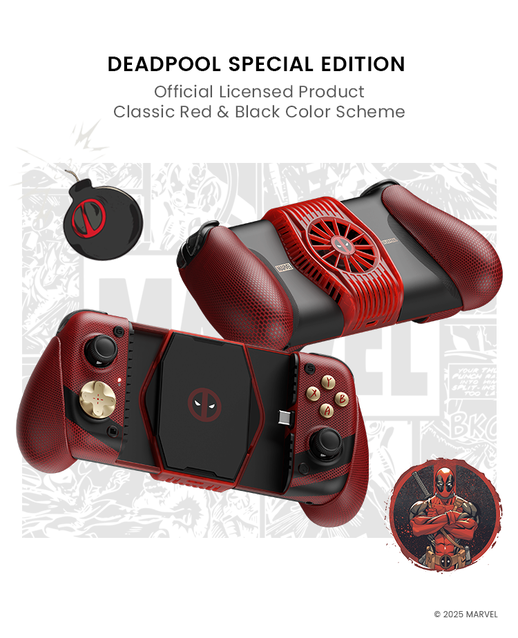Special Deadpool edition, officially licensed by Marvel, painted in Deadpool’s classic red and black colors