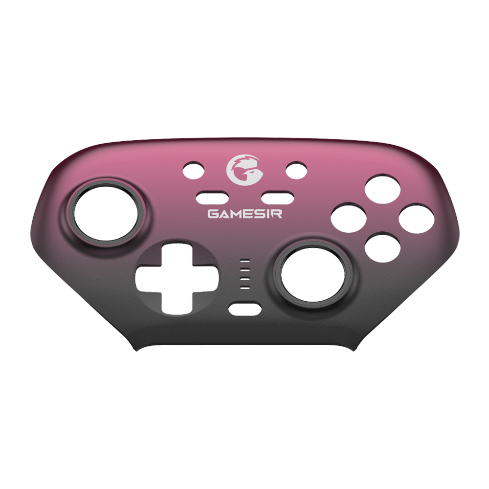 Game-sir Magnetic Faceplate for Super Nova, magnetic and replaceable, in gradient pink and black design.