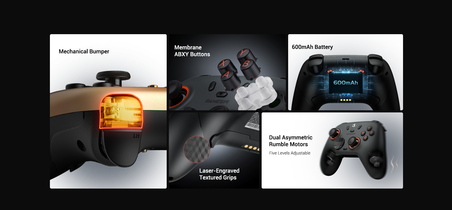 Customize settings via Game-sir App on X5 Lite (*only available on Android devices)