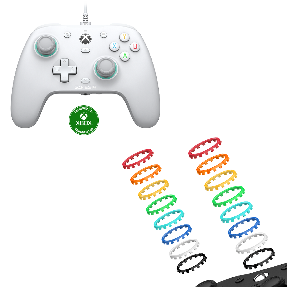 Game-sir G7 SE Xbox Wired Controller with magnetic paint-friendly faceplate and Hall Effect sticks.