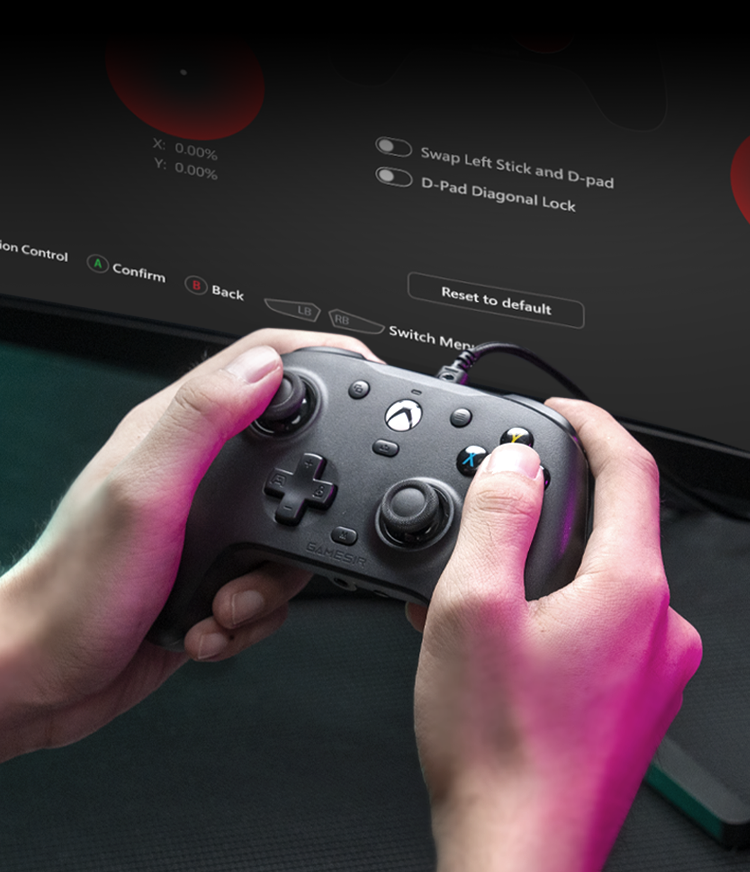 Fully customizable via Game-sir Nexus software, offering button mapping, stick & trigger zone adjustments, vibration settings, and exclusive impulse triggers for all games