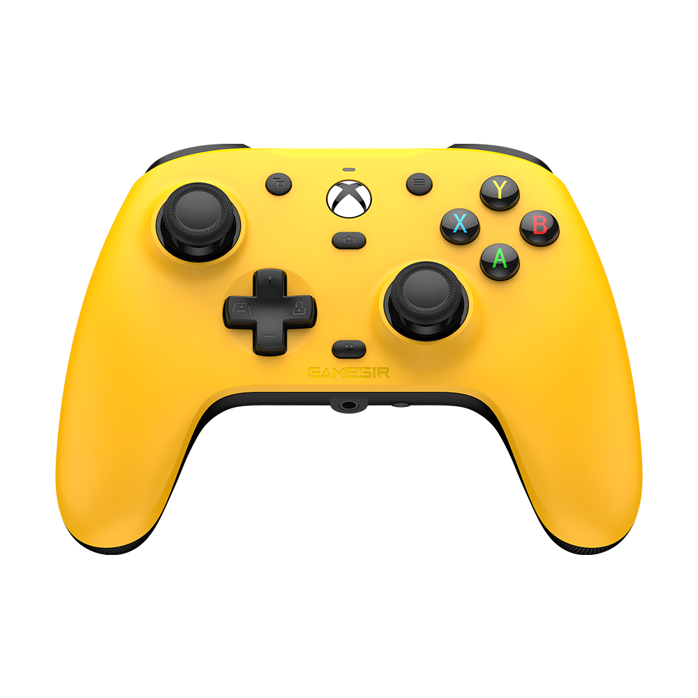 Game-sir Magnetic Faceplate yellow controller for G7 Pro series with magnetic design and anti-friction thumbstick rings