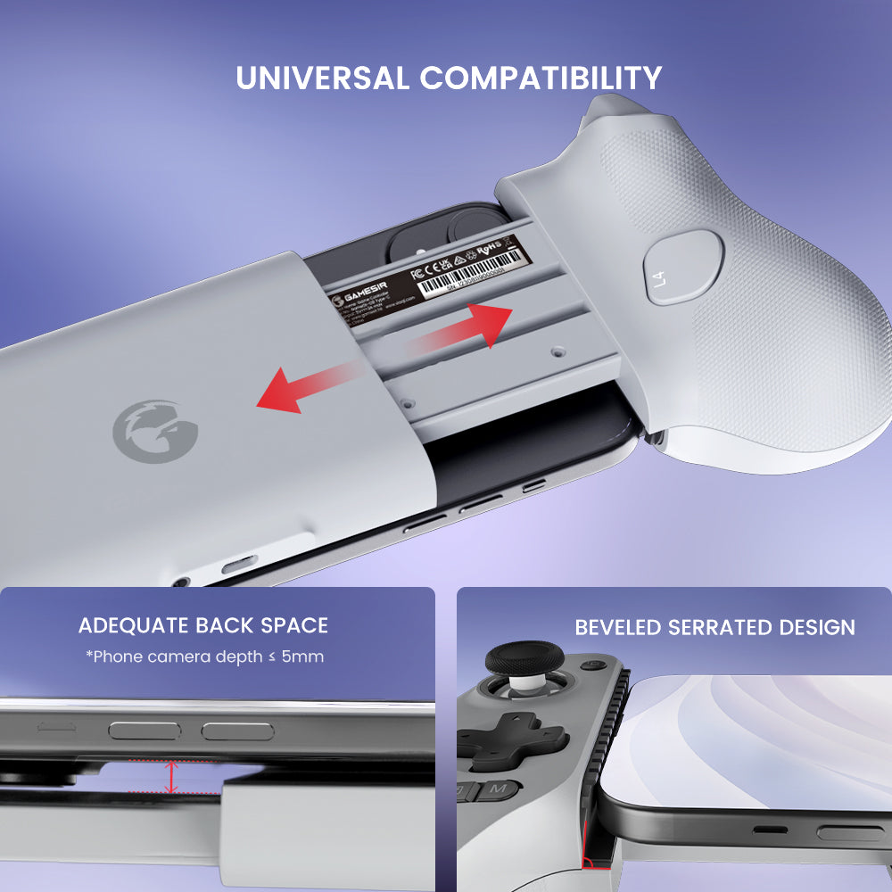 Extendable bridge and adequate back space provide wide compatibility, supports majority of phones with silicone case/clear case with a thickness of 1mm or less