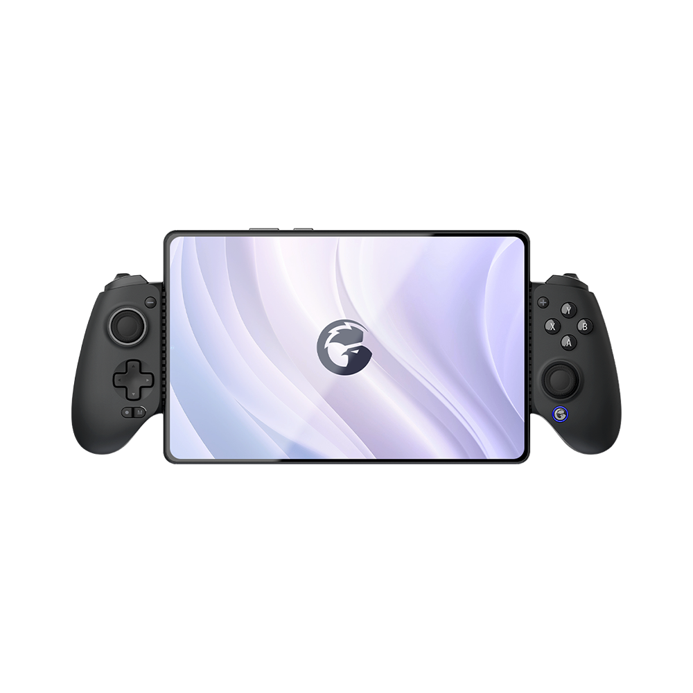 Game-sir G8 Plus Bluetooth Mobile Controller for tablets with ergonomic grips in green and purple.