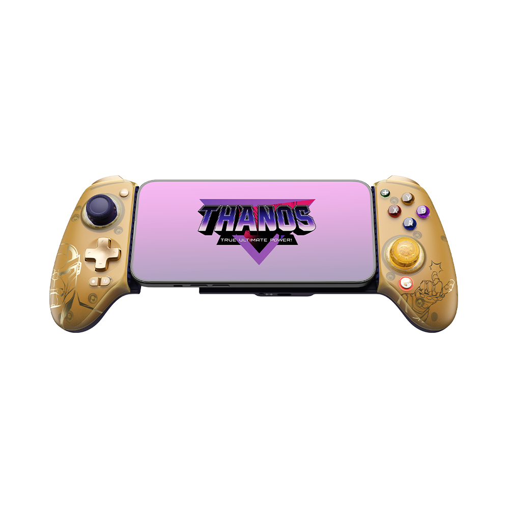 Game-sir G8 Plus Thanos Edition Bluetooth Mobile Controller with purple and gold design.