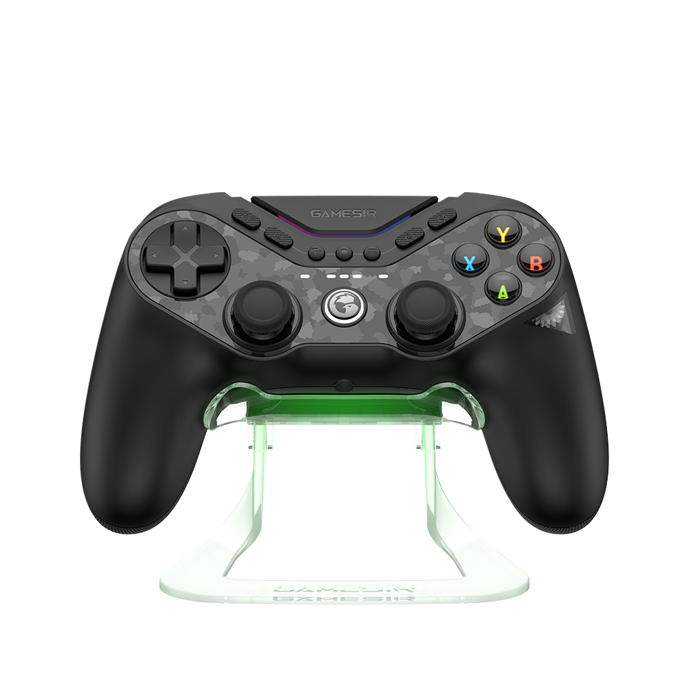 Game-sir Tarantula Pro Multiplatform Controller with RGB lighting and colorful buttons.