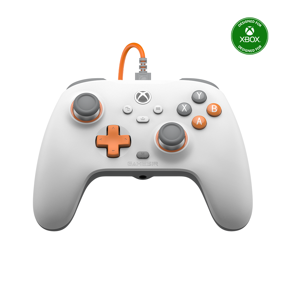 Game-sir T7 Xbox Wired Controller in blue with Hall Effect sticks and triggers for precise control.