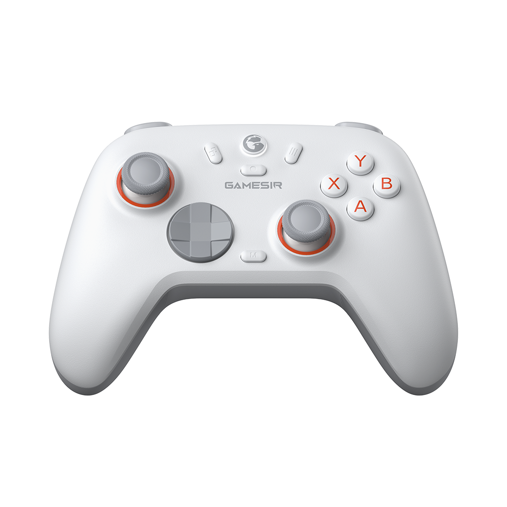 Game-sir Nova 2 Lite wireless game controller with white design and orange accents.