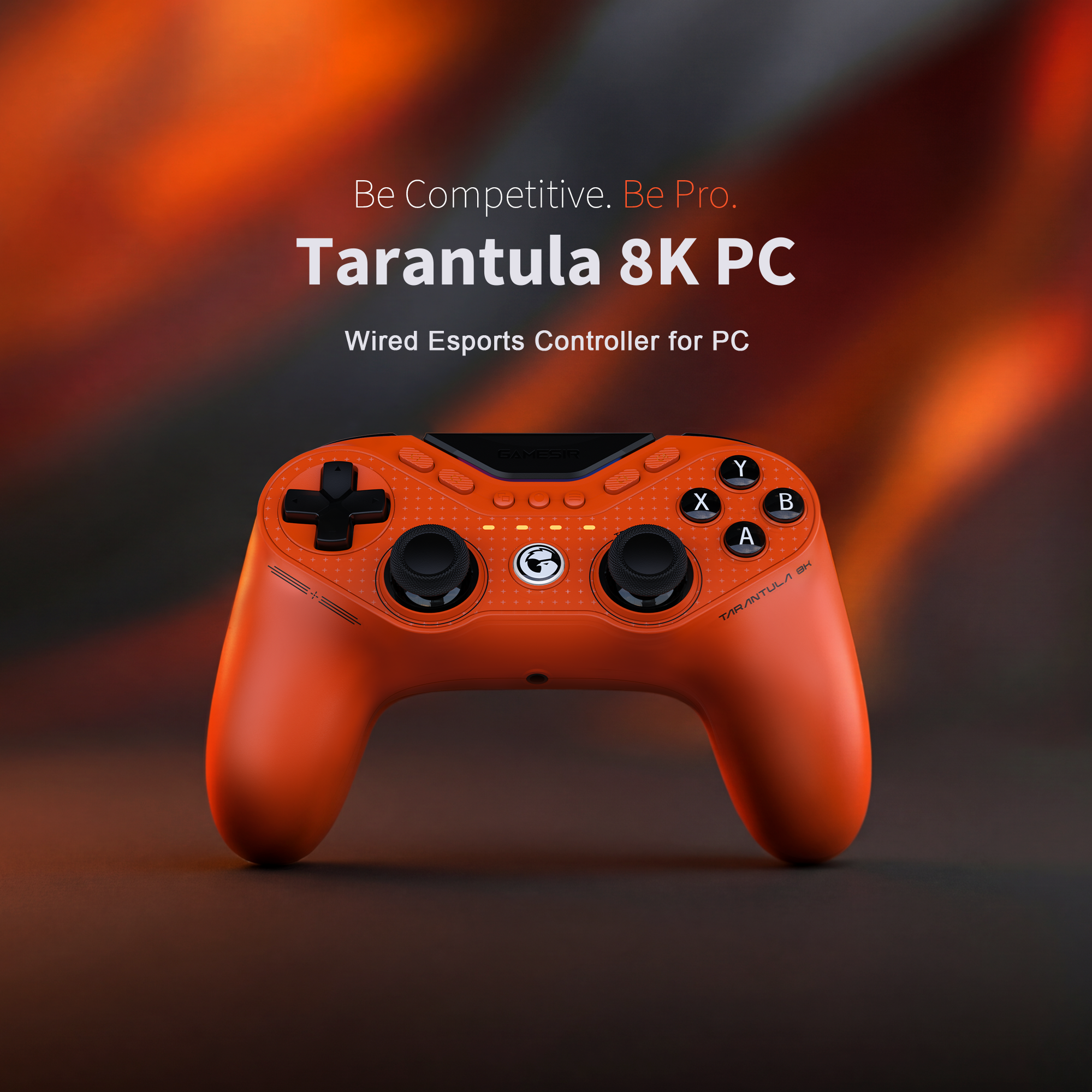 Game-sir Tarantula 8K PC, a flagship wired esports controller launched in April 2026.This specific version is the Standard Edition, characterized by its vibrant 